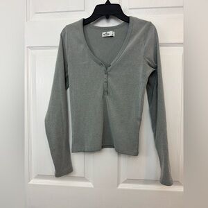 Hollister Women's Gray Long Sleeve Size Medium